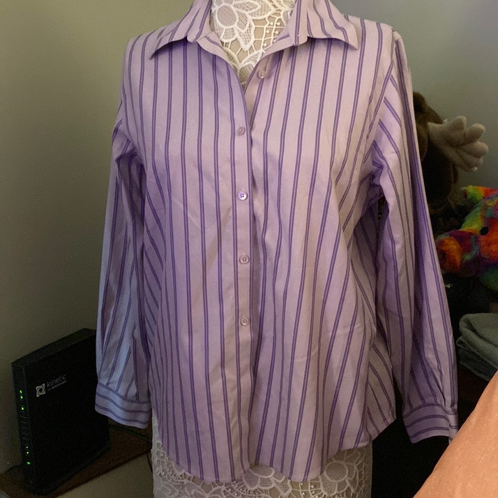 Purple button down, good condition, size 12